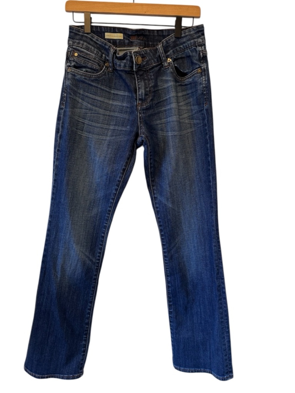 Kut from the Kloth Natalie High Rise Boot Cut Indigo Jeans - 4 Short